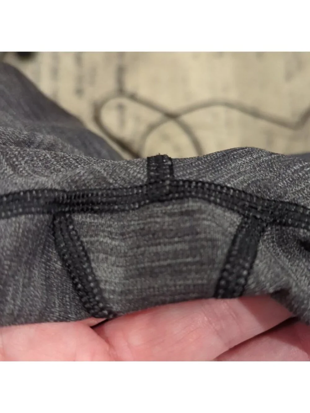 Lululemon Wunder Under Pant (Hi-Rise) Heathered Black EEUC